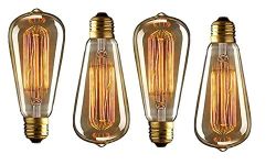 ATHARV DECOR Edison Tungsten Filament Antique Glass Light Bulbs Vintage Base E27 Bulb Yellow Light For Home Decoration Living Room/Hall/Balcony/Restaurant Bar Lighting Pack of 04 Incandescent02