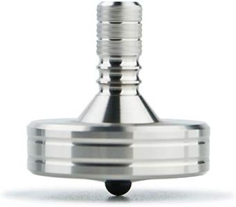 DjuiinoStar Spinning Top: Long Lasting (5-8 Minutes), CNC Machined from Solid Stainless Steel, Great Time Killer, EDC Desktop Toy, Fancy Gift