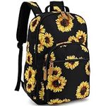 Leaper Water-resistant Sunflower Laptop Backpack Travel Bag Satchel College Backpack