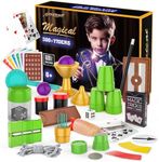 AEROQUEST Magic Kit for Kids, 300+ Magic Tricks Perfect Toy for Boys and Girls, Magic Wand Magician Set with Instruction Manual and Video for Beginners Ages 6 7 8 9 10 11 12 Years Old