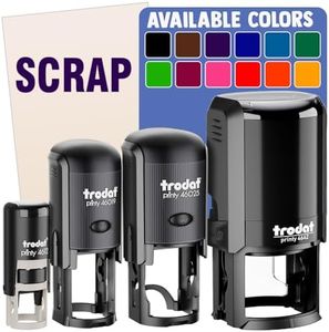 Scrap Production Inventory Management Manufacturing Label Self-Inking Rubber Stamp Ink Stamper for Stamping Crafting Planners - 1-1/2 Inch Large - Black Ink