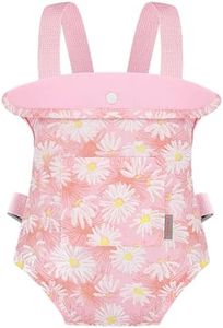 GAGAKU Baby Doll Carrier for Toddlers, Doll Carrier for Little Girls, Toy Baby Dolls Sling for Kids, Reborn Baby Doll Accessories - Calendula Flowers