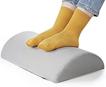 Foot Rest Under Desk,Ergonomic Foot Stool Pillow,Leg/Knee Pillow,Plush Footstool- for Work, Home and Gaming（Crystal Gray)