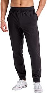 Hanes Originals Cotton Joggers, Jersey Sweatpants for Men with Pockets, 30" Inseam, Black, Large