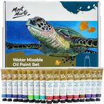 MONT MARTE H2O Water Mixable Oil Paint Set, 36 Piece, 18ml Tubes. Mixable with a Range of Mediums. Easily Washes Up with Water.