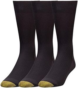 Gold Toe Men's Metropolitan Dress Men s Socks, Black, One Size US