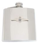 Gamekeepers Cottage gifts RAF Wings Stainless Steel Hip Flask With FREE ENGRAVING Gift ME2