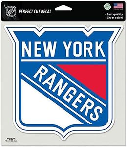NHL New York Rangers 87538010 Perfect Cut Color Decal, 8" x 8", Black