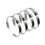 4Pcs 3" Adjustable 304 Stainless Steel Duct Clamps Hose Clamp Pipe Clamp Air Ducting Clamp Worm Drive Hose Clamps