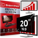 SightPro 20 Inch 16:9 Computer Privacy Screen Filter for Monitor - Privacy Shield and Anti-Glare Protector (17 7/16" x 9 13/16")