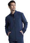 Cherokee Infinity Men Scrubs Jacket Zip Front Plus Size CK332A, 2XL, Navy