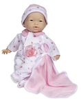 JC Toys La Baby 11-Inch Asian Washable Soft Body Play Doll for Children 2 Years Or Older, Designed by Berenguer