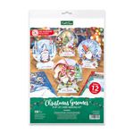 Katy Sue Christmas Gnomes Die Cut Pop Up Card Making Kit for Adults. Makes 12 Cards & Contains Gnome Die Cut Decoupage Paper Sheets, Supports, Envelopes, & Foam Pads For Christmas Card Making Supplies