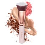 Foundation Brush Flat Top Kabuki - Perfect For Blending Liquid Makeup, Cream or Flawless Powder Cosmetics - Buffing, Stippling, Concealer - Premium Quality Synthetic Dense Bristles