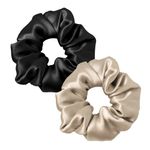 LilySilk Vsco Girl Large Pure Silk Scrunchie Scrunchie 100% Elastics Hair Bobbles Scrunchies Black & Bistré