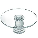 Uten Crystal Glass Cake Stand, 10.6 inch Clear K5 Luxurious Crystal Cake Stand, Crystal Clear appearance, High Refractive Index, Colored Refracted Light, Display Desserts Holder for Wedding Party