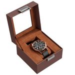 ProCase Watch Box for Men, 1 Slot Mens Watch Box Organizer Watch Display Case, Father's Day Gift Watch Storage Watch Cases for Men Watch Holder Organizer -1 Slot, Espresso