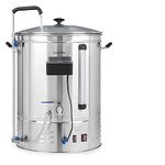 Klarstein Brauheld Pro Mash Kettle - Beer Brewing System, Volume: 70 litres, 100-3300 W, MemoryBrew: 11 Programmable Steps, Timer, 30-100° C, Anti-Burn Circulation, Material: Stainless Steel