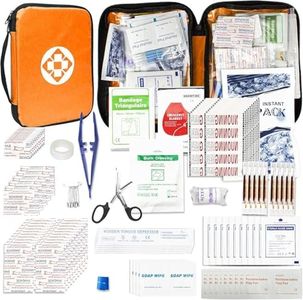 300Piece Portable First Aid Kit Refill Supplies for Car Mini Caming Emergency First Aid Kit Hiking Survival Essential Kit for Outdoor Adventure Emergency Case, Orange 1st Aid