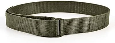 WOLF TACTICAL Heavy Duty Simple EDC Belt - Stiffened 2-Ply 1.5” Nylon Gun Belt for Concealed Carry, Holsters, Pouches (OD Green, M (32-35))