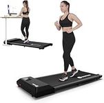 Walking Pad 2 in 1 Under Desk Treadmill, 2.5HP Low Noise Walking Pad Running Jogging Machine with Remote Control for Home Office, Lightweight Portable Desk Treadmill with Wheels (Black)