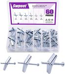 Swpeet Assorted 60 Pcs Toggle Bolt 