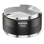 Supvox® Espresso Coffee Distributor & Tamper Double Side Ground Coffee Press Depth Stainless Steel Coffee Tamper Adjustable Espresso Leveler & Tamper Fit for 51mm Portafilter