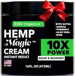 Hemp Cream Maximum Strength (16oz) Hemp Oil & Arnica Cream, Soothes Discomfort on Joint Muscle Shoulder Hip Neck Knee & Back Support. All Natural Relief Cream Made in USA. Instant Menthol Rub