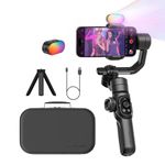 AOCHUAN Gimbal Stabilizer for Smartphone, Phone Gimbal w/8" Extension Rod, Profession 3-Axis Gimbal Stabilizer w/RGB Magnetic Fill Light for Video Recording, Compatible w/iPhone/Andriod-Smart S2 Kit