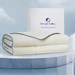Dream Valley® Outlast® Cooling Comforter, All Season King Size NASA-Grade Technology Cooling Blanket for Hot Sleepers Night Sweats, Q-Max > 0.45 Aerocool™ Breathable, Ivory, 106"x90"