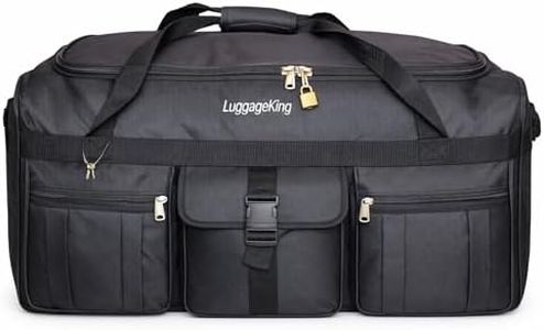 LuggageKing 42-Inch XL Rolling Duffel Bag with Wheels - Ideal Travel Bag for Travel, Sports, Hockey, and Cargo Outdoor Hockey Bag - Convenient and Spacious Gym Bag, XL