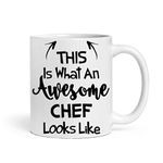 Misaavi This is What an Awesome Chef Looks Like, Choose Your Favorite from List, Best Coffee Mug Gift Idea 11oz/325ml Ceramic Coffee/Tea/Milk Mug. (Chef)