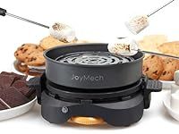 JoyMech Electric S'mores Maker Tabletop Indoor, Marshmallow Roaster Machine, Includes 4 Forks, Excellent Gift for Adults and Kids in Holidays, Birthday Parties and Christmas (Grey)