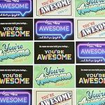 Youngever 300 Pack You Are Awesome Cards, 4 Unique Inspirational Designs Cards, Business Card Sized Encouragement Cards, Appreciation Cards for Students, Teachers, Employees, Friends, Family