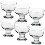 2/4/6 Ice Cream Sundae Dessert Cocktail Fruit Pudding Glass Bowl Dish Stand Set (6)