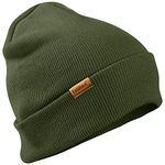 Toque for Men Women Winter Thermal Cuffed Beanies Knit Gifts Skull Cap Olive Green