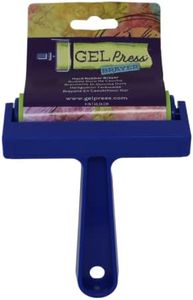 Gel Press Rubber Brayer - for printmaking, Scrapbooking, Paper Crafts, Home Decor & More - 4 Inches, Blue & Green