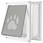 IKUSO Large Dog Door Wal,Thickened Dog Door, 3 1/2" - 8" Adjustable Tunnel, Weatherproof Door for Cats and Dogs, Magnetic Flap with Insulation,Strong and Sturdy,Snap-in Closing Panel Included (Large)