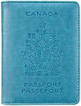 Passport Holder Travel Cover Case - Nathalie Leather RFID Blocking Wallet for Passport (Green)