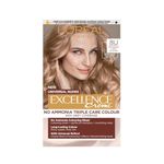 L’Oréal Excellence Permanent Hair Dye Colouring Cream, 100% Grey Coverage, With Pro-Keratin + Ammonia-Free, Universal Nudes, 8U Light Blonde