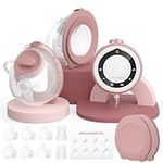 Momcozy Breast Pump V1 Pro Hospital-Grade, Hands-Free & Portable Wearable Pump, Upgraded Electric Pump with 3 Fine-Tuned Rhythms|15 Levels, Come with Leak-Proof DoubleFit Flange, Cozy Red