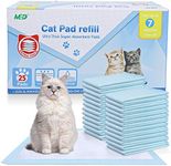 Cat Litter Pads Superior Absorbent 25 Count Scent Generic Refill Compatible with Tidy Cat Breeze Litter System 16.9x11.4 Inch Enhanced Odor Control