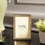 Pure Home + Living Rose Gold Hammered Metal Photo Frame, Tabletop Photo Frame,Decorative Picture Frames For Home Décor, Office Desk, Bedroom & Living Room (4X6 Inches, Pack Of 1)