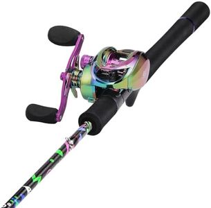 Sougayilang Fishing Rod and Reel Combo, Baitcasting Combo, IM7 Graphite Blank Rods with EVA Handle-6'0"Casting Rod with Right Handed Casting Reel