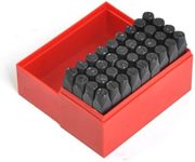36pc 3/8" Steel Metal Punch Letter & Number Stamp Stamping Set with Plastic Case