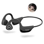 Tayogo Bone Conduction Headphones, Wireless Bluetooth Bone Conducting Earbuds, Open Ear Headset with Mic, for Running, Cycling, Yoga (black)