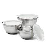 Cuisinart CTG-00-SMB Stainless Steel Mixing Bowls with Lids, 3 Piece