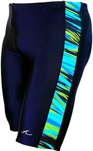 Adoretex Men's Spice Jammer Swimsuit - Ultimate Swim Racer for Performance and Comfort (MJ006)-Navy/Blue Green-34