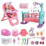 deAO 12” Baby Doll Play Set with Cr