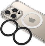 Syncwire Magnetic Metal Ring(3 Pack), Compatible with MagSafe Sticker, Support Wireless Charging, Universal Magnetic Conversion Kit for iPhone 15/14/13/12/11,Galaxy S23, All Phones & Standard Cases